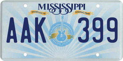 MS license plate AAK399