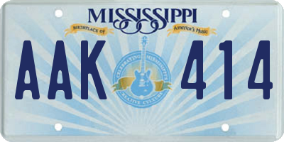 MS license plate AAK414