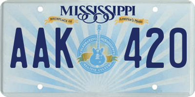 MS license plate AAK420