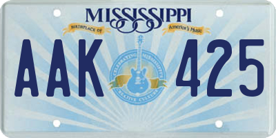 MS license plate AAK425