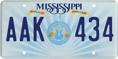 MS license plate AAK434