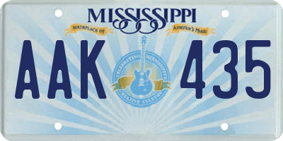 MS license plate AAK435