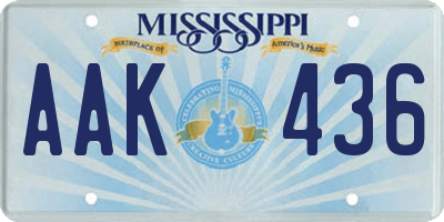 MS license plate AAK436