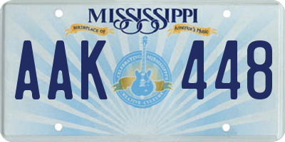 MS license plate AAK448