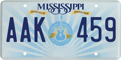 MS license plate AAK459