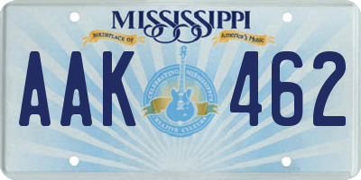 MS license plate AAK462