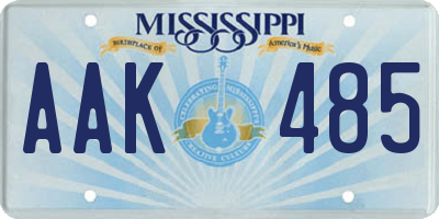 MS license plate AAK485