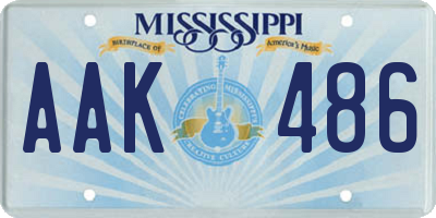 MS license plate AAK486