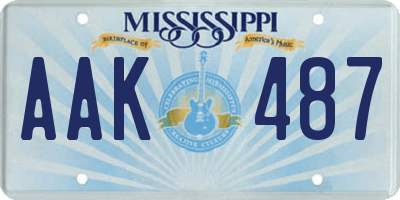 MS license plate AAK487