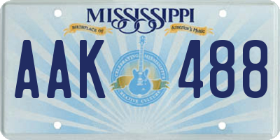 MS license plate AAK488