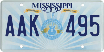 MS license plate AAK495