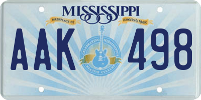 MS license plate AAK498