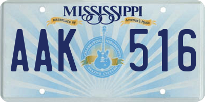 MS license plate AAK516