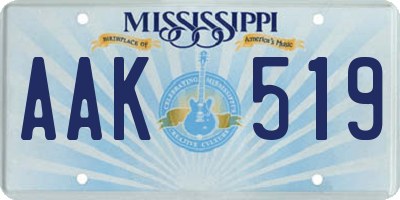 MS license plate AAK519