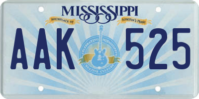 MS license plate AAK525