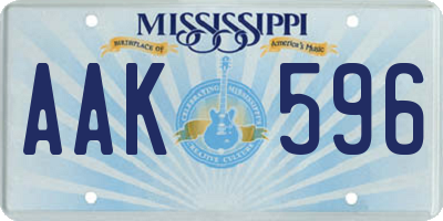 MS license plate AAK596