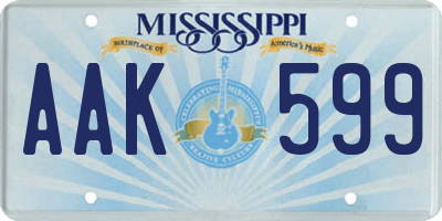 MS license plate AAK599