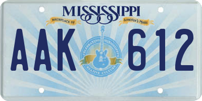 MS license plate AAK612