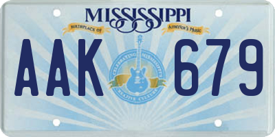 MS license plate AAK679