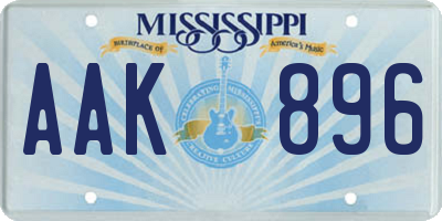 MS license plate AAK896