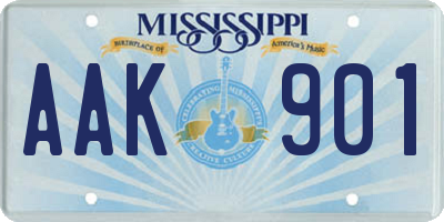 MS license plate AAK901