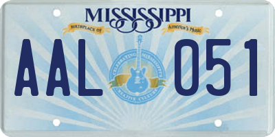 MS license plate AAL051