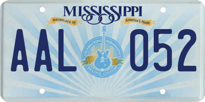 MS license plate AAL052