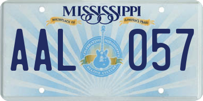 MS license plate AAL057