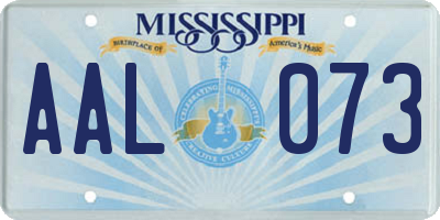 MS license plate AAL073