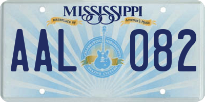 MS license plate AAL082