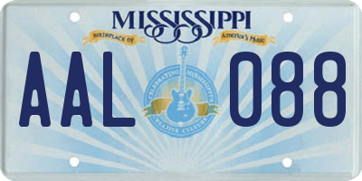 MS license plate AAL088