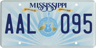 MS license plate AAL095