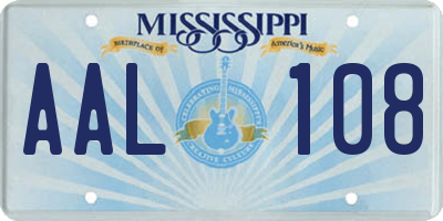 MS license plate AAL108