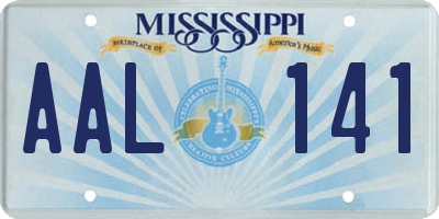 MS license plate AAL141