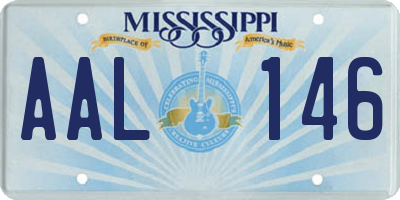 MS license plate AAL146