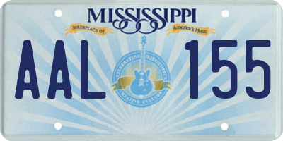 MS license plate AAL155