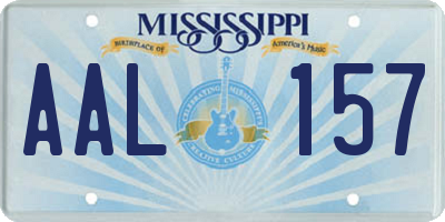 MS license plate AAL157