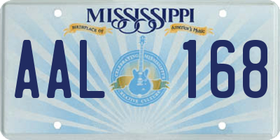 MS license plate AAL168