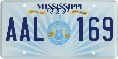 MS license plate AAL169