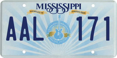 MS license plate AAL171