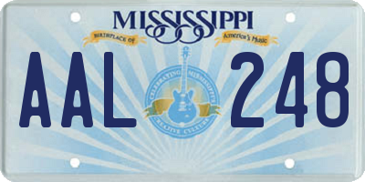 MS license plate AAL248