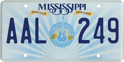 MS license plate AAL249