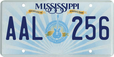 MS license plate AAL256