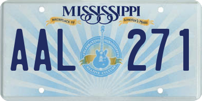 MS license plate AAL271