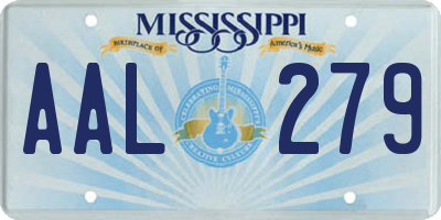 MS license plate AAL279