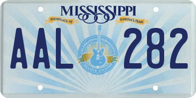 MS license plate AAL282