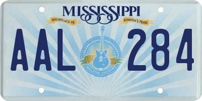 MS license plate AAL284