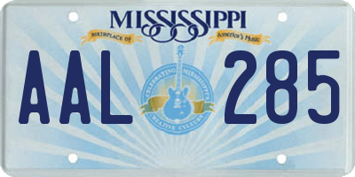 MS license plate AAL285