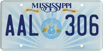 MS license plate AAL306