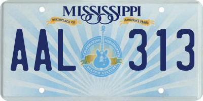 MS license plate AAL313